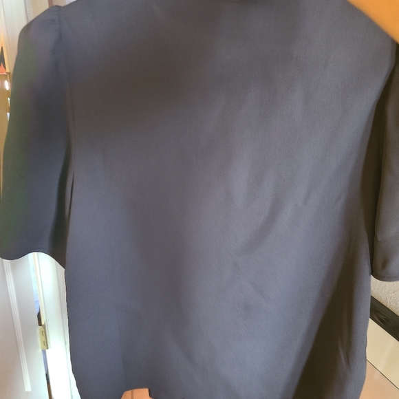 Mango blouse with puff sleeve button v neck preppy vintage style NWT - Picture 7 of 7